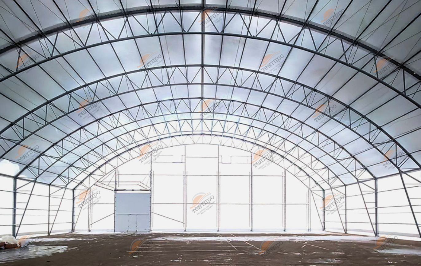 В Г. КАЛУГА ЗАВЕРШЕН МОНТАЖ КАРКАСНО-ТЕНТОВОГО...